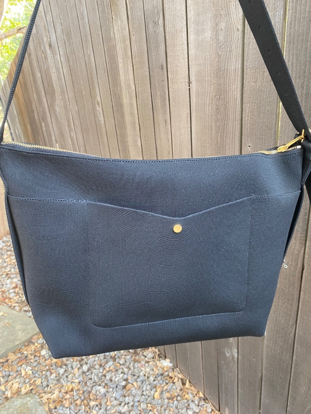 CUYANA Recycled Knit Messenger Bag Large